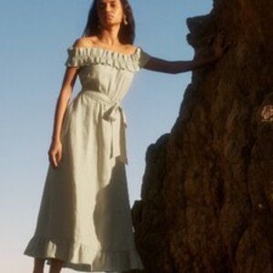 Reformation Sycamore Dress Color Herbs SZ M